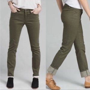 PrAna Olive Green Straight/Skinny Jeans